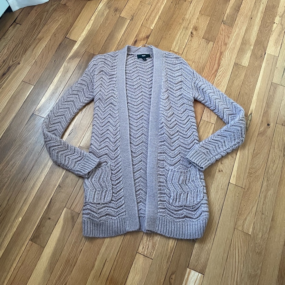 Mauve mossimo knit cardigan NWOT